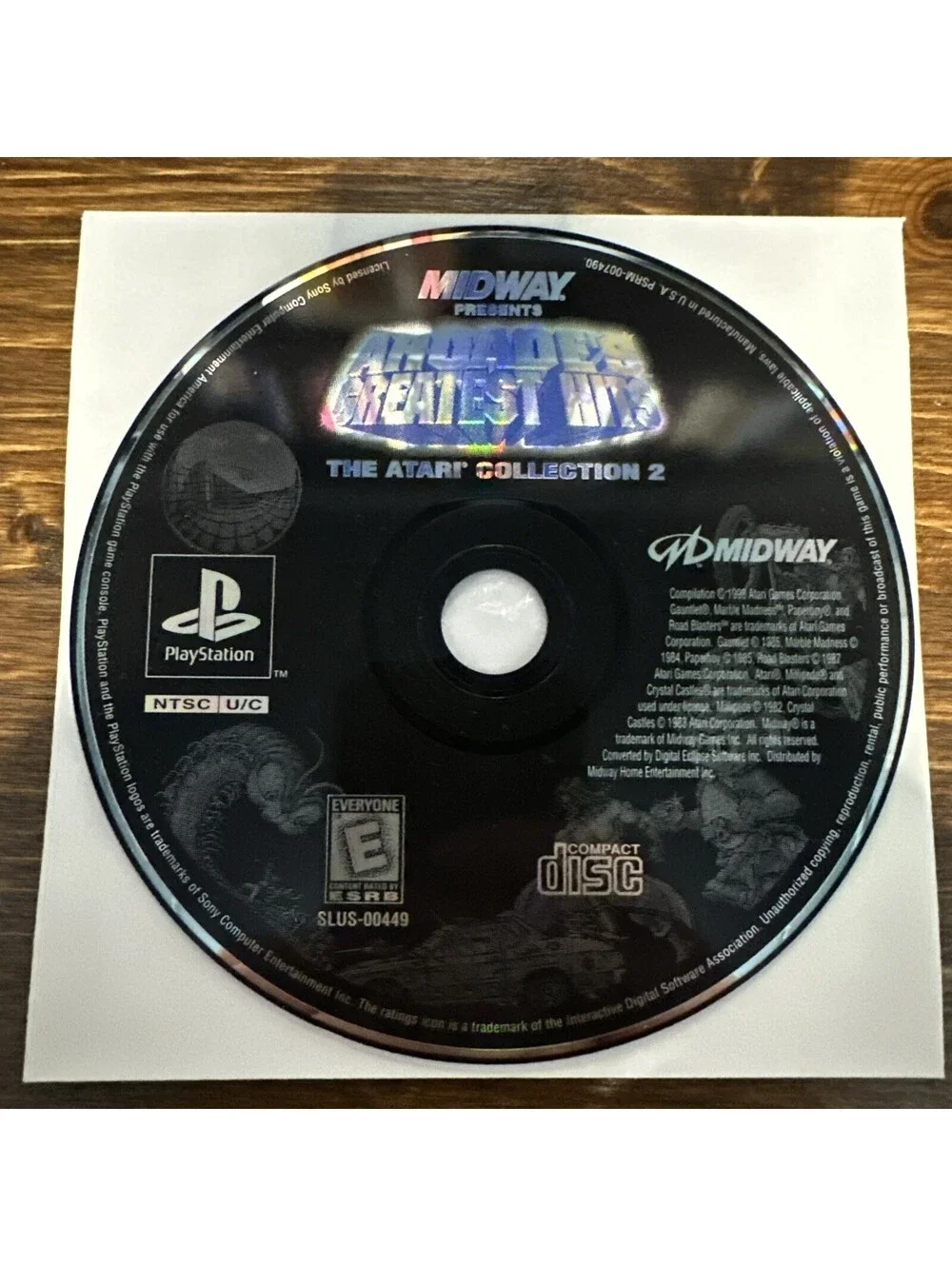 Arcade's Greatest Hits Atari Collection 2 - PlayStation (PS1) - Disc Only - Used